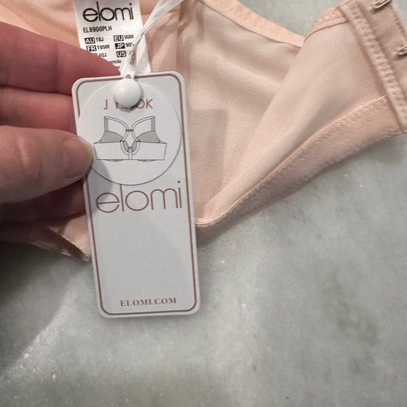 Elomi Charley Side Support Plunge Bra - Cream light pink hue - Picture 8 of 10
